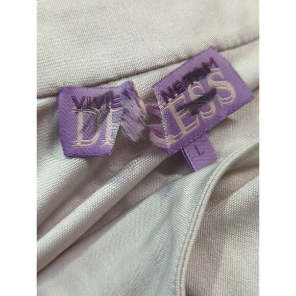 FLAWED‎ Vivienne Tam Dress Woman's Size Large Gray Silver Sequin Sleeveless Silk - Picture 12 of 16